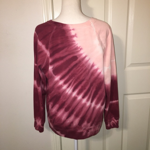 Super Comfy Old Navy Tie Dye Maroon Pink Sweatshirt Straight Fit M - Picture 5 of 7